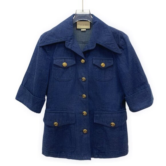 Gucci dark blue cotton jacket